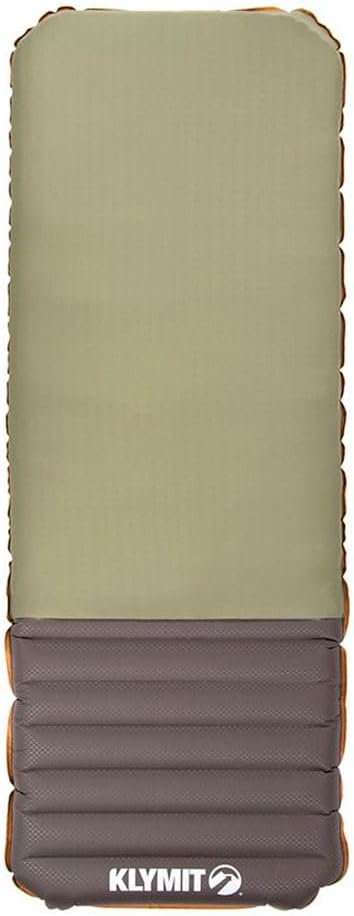 Klymit Klymaloft Lofted Inflatable Sleeping Pad for Camping with Memory Foam, Ultra-Thick Hiking and Backpacking Air Bed, 5 Inch Thick, Regular, Green