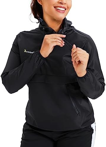 Junlan Sauna Suit for Women Sweat Jacket Gym Workout Vest Sweat Suits