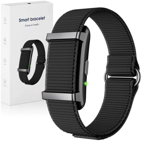 Smart Bracelet Fitness Trackers for Men Women, Smart Watch 24/7 Heart Rate Sleep Stress HRV Monitor, 170+ Sports Modes, 2 Bands, Free APP