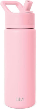 Simple Modern Insulated Water Bottle with Straw | 18oz | Pink