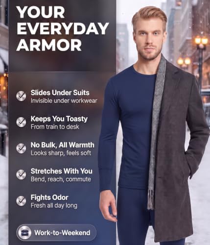 Thermal Underwear for Mens Long Johns Set Winter Cold Weather Base Layer