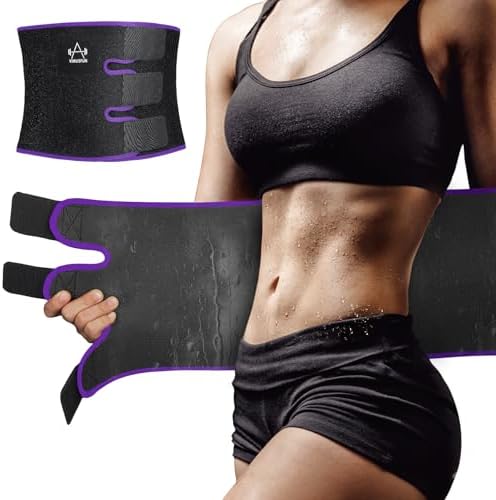 VIMUSFUN Waist Trimmer Belt Men Sweat Band Stomach Wrap, Waist Trainer for Women Workout