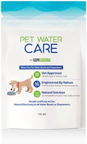 Pet Water Care - Dog and Cat Water Additive for Dental and Oral Care - Prevents Pets Water Bowl and Dispenser Fountain Slime - for Fresh Breath and Cleaner, Healthy Teeth