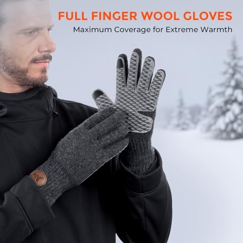 KastKing Bully Wooly Full-Finger Fishing Gloves for Men and Women