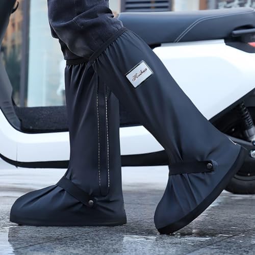 USHTH Black Waterproof Rain Boot Shoe Cover with Reflector (1 Pair)