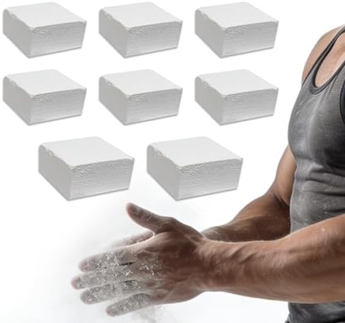 Athletic Gym Powder Chalk Block, Gym Chalk Blocks,Magnesium Carbonate Chalk, Premium Sport Hand Chalk, Consists of 8 Blocks, Gymnastics, Weightlifting, Rock Climbing,1Lb (8 Blocks x 2oz)