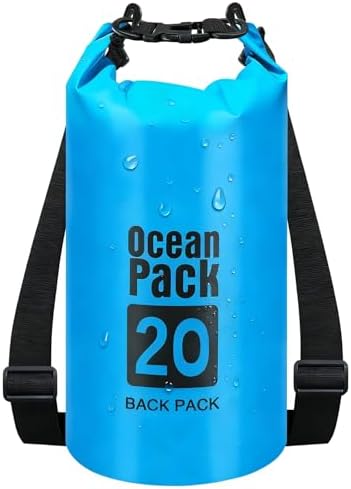 Waterproof Dry Bag – Roll Top Dry Storage Bag Backpack for Women & Men, Perfect for Kayaking, Boating, Swimming, Camping, Hiking, Backpacking & Beach (20L)