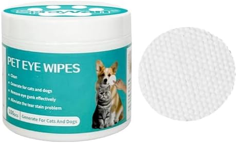 Dog Eye Wipes, Gentle, Tear Stain Remover, 100 Ct