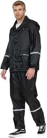 Classic Rain Suits for Men Waterproof Durable Rain Gear with Reflective Strip Rain Jacket Pants for Golf Camping