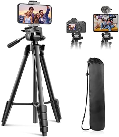 Sensyne 64" Camera Tripod Stand for iPhone & iPad, Phone Holder with Remote