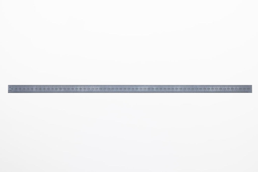 PEC Tools 24"/600mm Steel Rule, Slim & Flexible, Made in USA