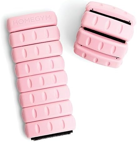 Home Gym Ankle and Wrist Weights for Women, Set of 2, 1 lb, Pink