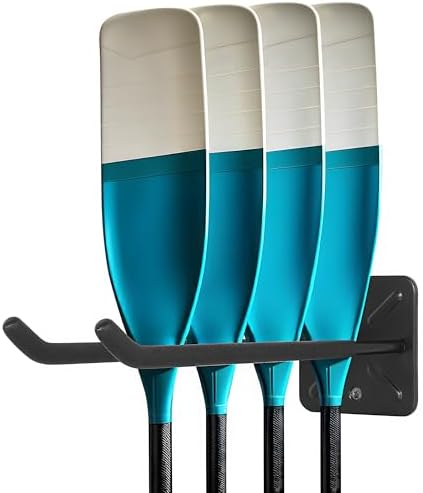 Antidious Kayak Paddles Storage Rack, Garage Metal Oars holder for up to 6 paddles Storage with Non-scratch Grip