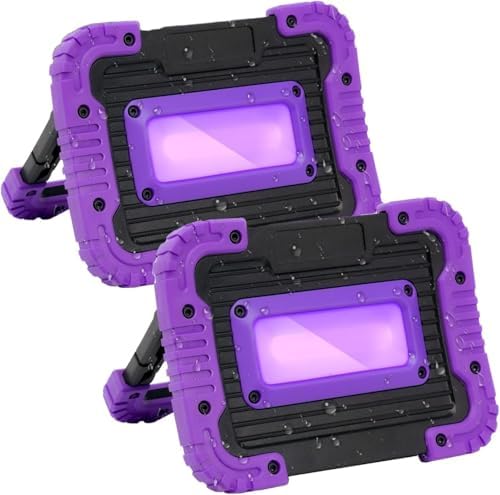 Rechargeable Black Light, Cordless 395nm LED Blacklight for Neon Glow Party