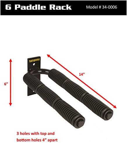 Suspenz 6-Paddle Rack Black, 14"