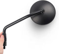 KiWAV Magazi Eclipse Black Motorcycle Rear View Mirrors Aluminum E-mark 8mm 1.25 Pitch compatible for Custom Scooter