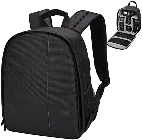 Camera Backpack Professional Camera Bag for DSLR/SLR Mirrorless Camera, Photography Backpack Case for Women Men Photographers, Camera Case Compatible with Canon Nikon Sony Digital Lens (Grey)
