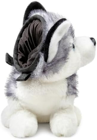 Funny Husky Rock Climbing Chalk Bag, Fun Animal Plush Chalk Bag for for Indoor & Outdoor Climbing for Climbers