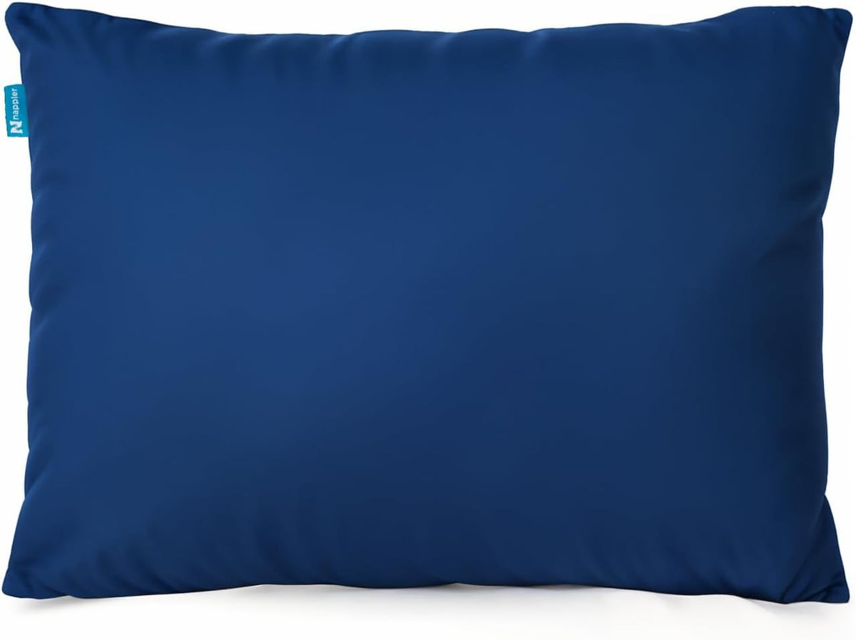 Nappler Rust Small Shredded Memory Foam Pillow for Travel and Camping - Compressible Medium Firm Bed Pillow, Breathable Cover, Machine Washable, Backpacking, Airplane and Car