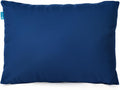 Nappler Blue Small Shredded Memory Foam Pillow for Travel and Camping - Compressible Medium Firm Bed Pillow, Breathable Cover, Machine Washable, Backpacking, Airplane and Car