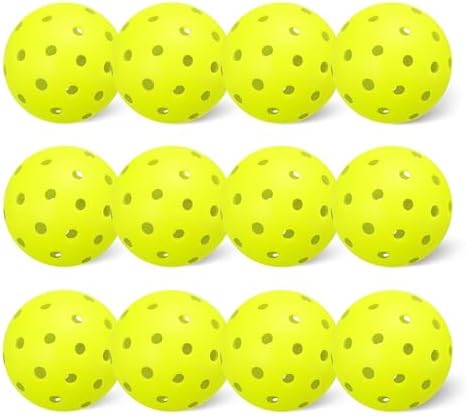 Amazon Basics Outdoor Pickleball Balls, USAPA Approved for Tournament Play, Durable Construction with Balanced and Consistent Performance, 40-Hole Design, Yellow