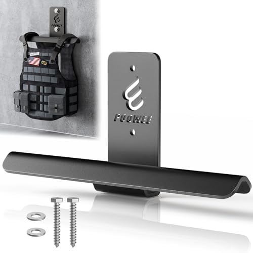 Weight Vest Hanger Wall Mount - Heavy Duty Steel Tactical Vest Wall Mount for Home Gym Gear, Weighted Vest Storage Rack for Backpacks, Body Armor Carrier, Weighted Vest Hook - Hold Up To 200Lbs