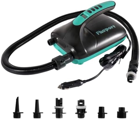 FBSPORT 20PSI Electric Paddle Board Pump, 12V DC Car Connector SUP Pump