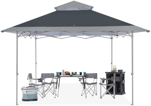 ABCCANOPY 13x13 Instant Pop Up Canopy Tent, Double Vented Top, Gray
