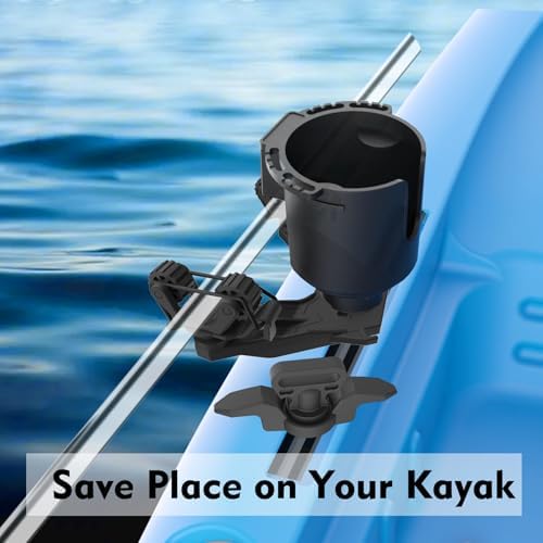 Multifunctional Kayak Paddle Holder, Space-Saving Kayak Paddle Holder, Offset Paddle Holder Kayak Track Mount, Kayak Rail Accessories for Fishing