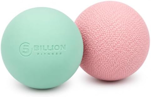 5BILLION FITNESS 2 Pack Massage Lacrosse Ball Set Deep Tissue Massage Balls