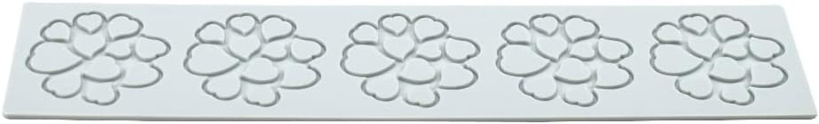 Hollow Leaf Silicone Molds Lover Heart Chocolate Molds Geometry 3D Silicone Mould Chocolate Candy Leaf Mold Sugar Craft Cake Decoration Cupcake Top (C_Heart_11.12 * 2.4 * 0.12inch)