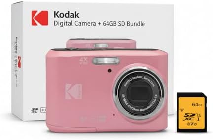 Kodak PIXPRO FZ45 Friendly Zoom 16MP Digital Camera Bundle (Pastel Pink)
