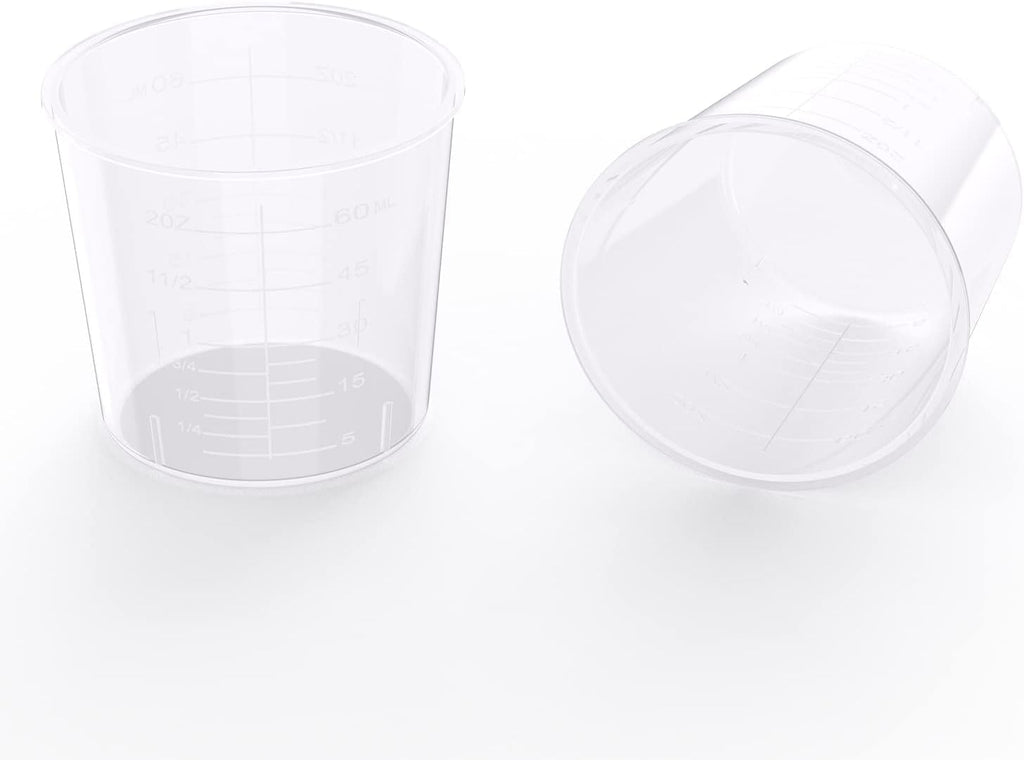 200 Pack 2 Ounce Plastic Graduated Cups