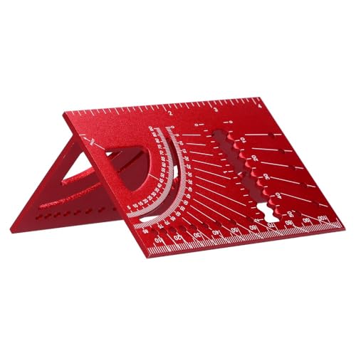 Aluminum Alloy Woodworking Ruler 150mm | 45/90 Degree Angle Measuring Tool with Etched Marking for Carpentry and Drilling Guide