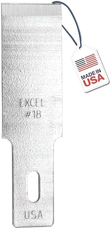 Excel Blades #18 50-Pack Wood Chisel Blades, 1/2-Inch Carbon Steel, USA