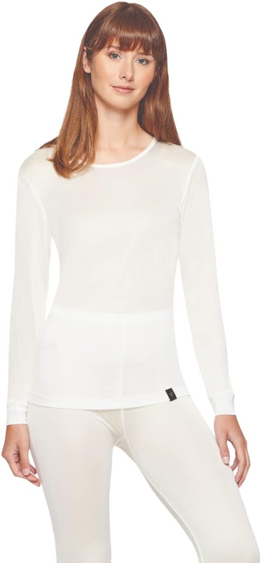 Terramar Women's Thermasilk Pointelle Scoop