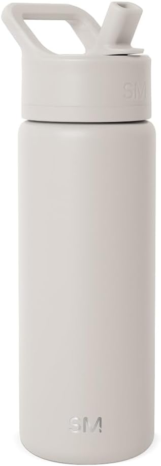 Simple Modern Insulated Water Bottle with Straw | 18oz | Beige