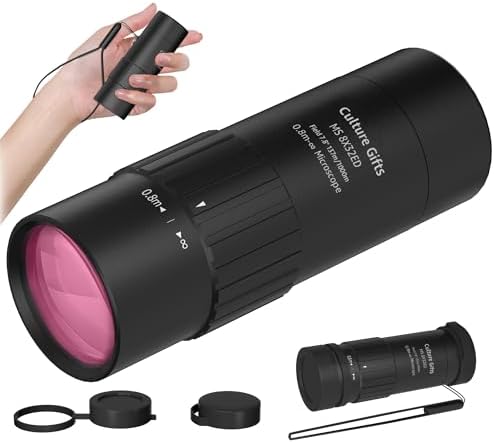 8x32mm Mini Monoculars for Adults High Power Clear View, Easy Focus, Multi-Coated Lens, BAK-4, 21mm ED Eyepiece, Twist-up Eyecup, Compact Monocular Telescope with Hand Strap for Hunting Bird Watching