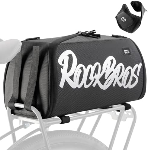 ROCKBROS One-Piece Folding Bike Rear Rack Bag 12L/15L with Strap