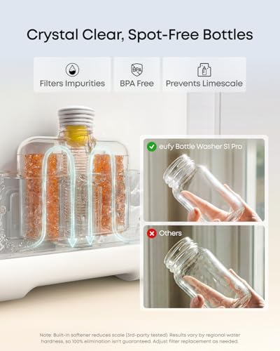 eufy Baby Bottle Washer, Built-in Water Softener (1 Count)