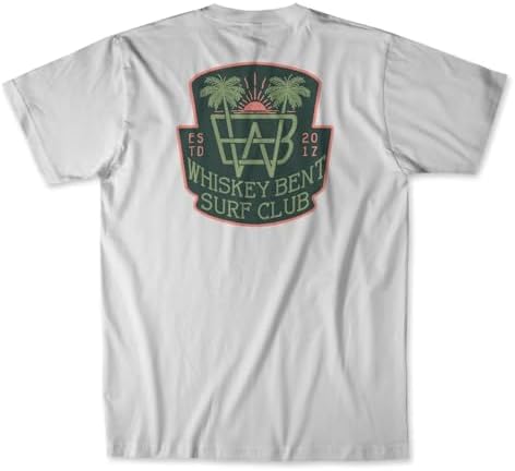 WHISKEY BENT HAT CO. Surf Club Graphic T-Shirt, Coastal Lifestyle Beach Tee, Retro Summer Outdoor Graphic Shirt