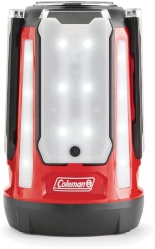 Coleman Multi-Panel LED Lantern: Rechargeable Water-Resistant Magnetic Light Panels Built-In Flashlight USB Charging Port; Excellent for Camping Hunting Emergencies etc