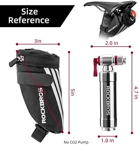 ROCKBROS Small Saddle Bag Bike Seat Bag Under Seat Cycling Storage Pouch