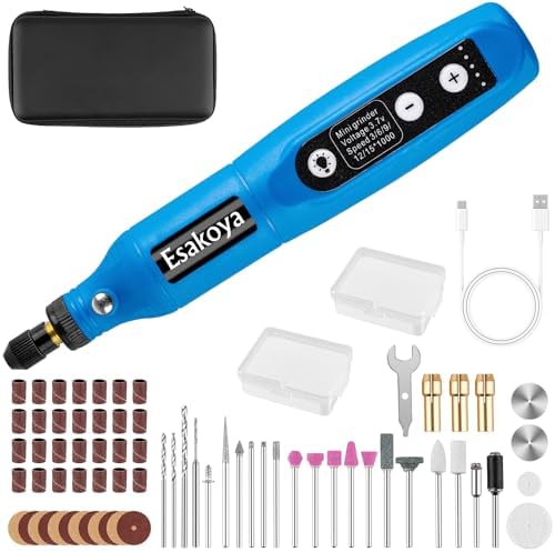 75pcs Cordless Rotary Tool Kit, 5-Speed Rotary Tool for DIY Crafts