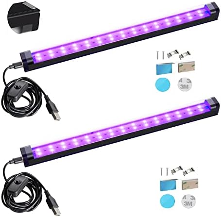 UV Black Light Bar 1ft LED Blacklight Strip Lights for Fluorescent Tapestry