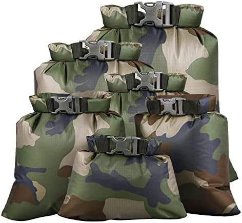 Dry Bag, 6-Pack Ultralight Dry Sack, Outdoor Roll Top Drybags