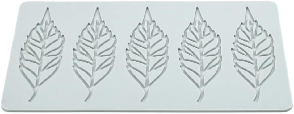 TUKE Hollow Leaf Silicone Molds Lover Heart Chocolate Molds Geometry 3D Silicone Mould Chocolate Candy Leaf Mold Sugar Craft Cake Decoration Cupcake Top (U_Leaf_8.88*5.08*0.12inch), (BH0974)