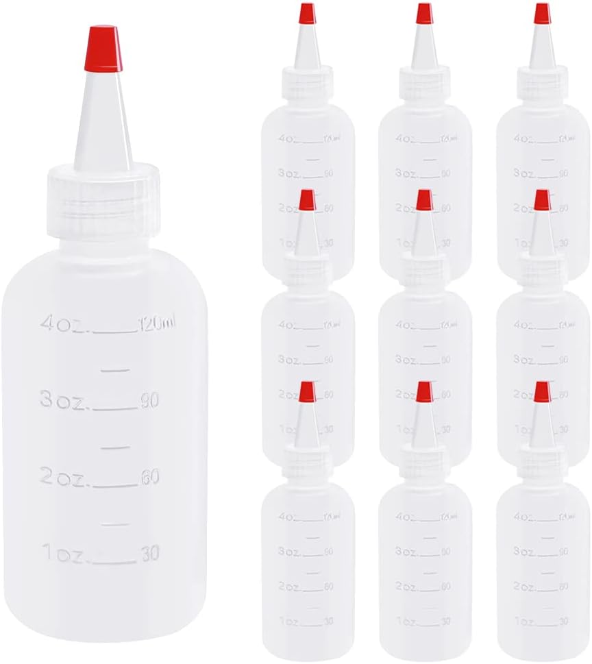 8 Pack 8 Ounce Plastic Squeeze Bottles With Caps Plastic Small Dispensing Bottles Crafts, Art, Glue, Kitchen