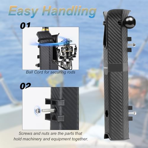 8 Pack Plastic Fishing Rod Holders Racks for Boat