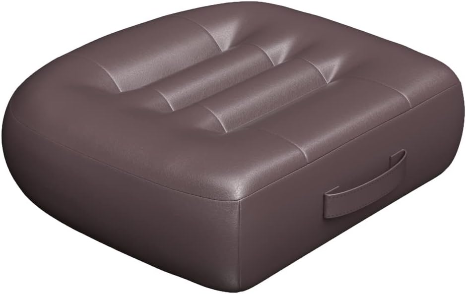 seat Cushions for Office Chairs/with Carry Handle Adult Booster Seat Cushion Imitation PU Breathable Fabric Effectively Increase The Field of View by 12cm/4.7in/Extra Thick Large Seat Cushion/Brown